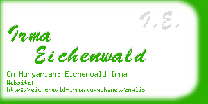 irma eichenwald business card